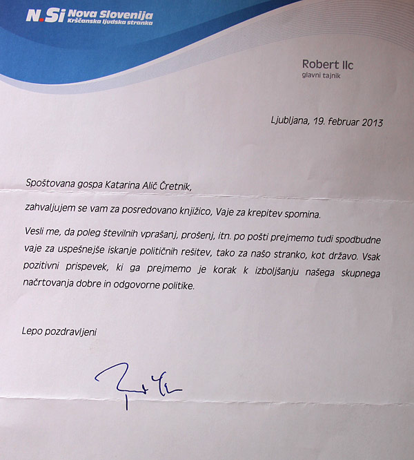 vaje za krepitev spomina